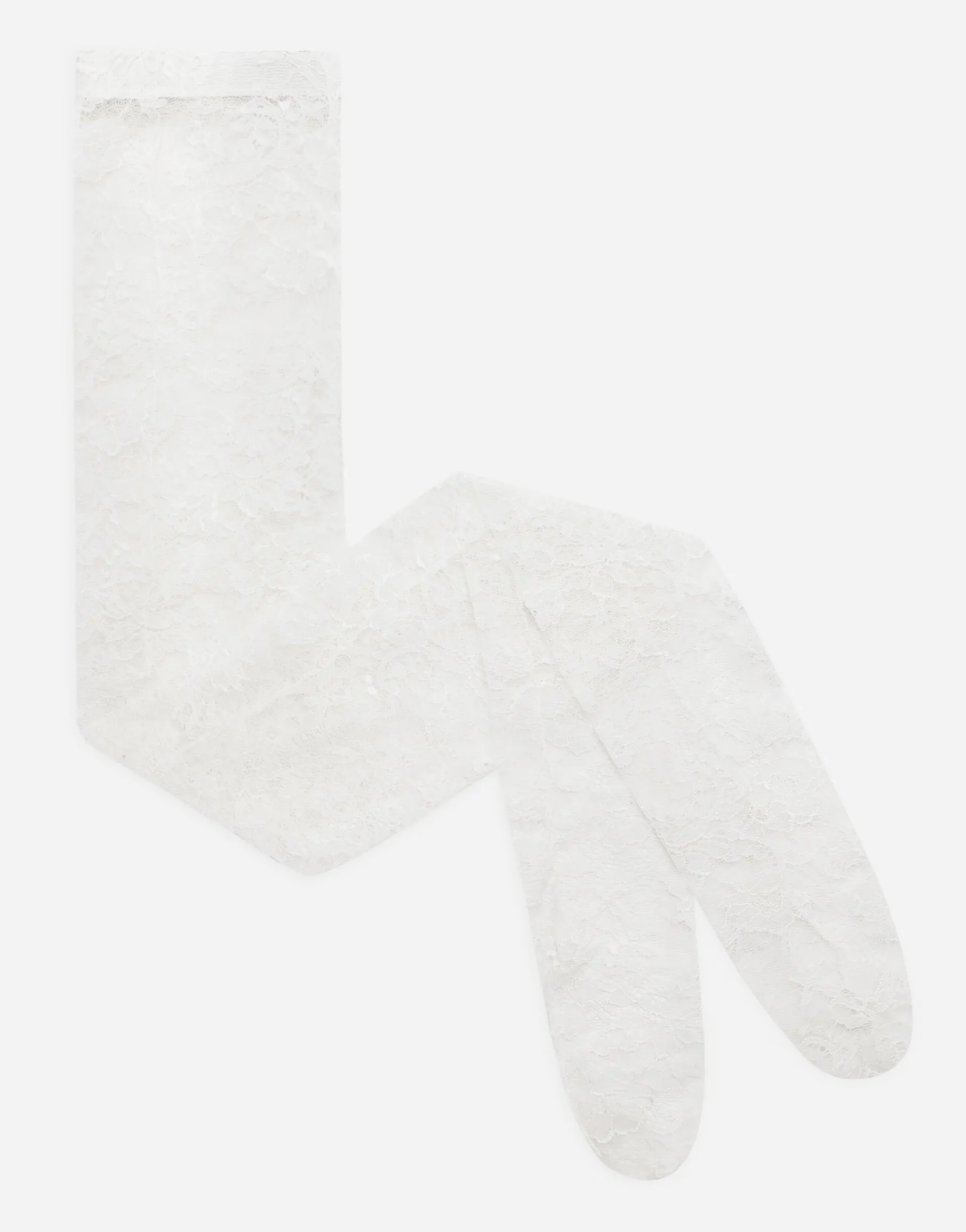 Lace tights with branded elastic