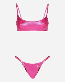 Laminated bralette bikini top