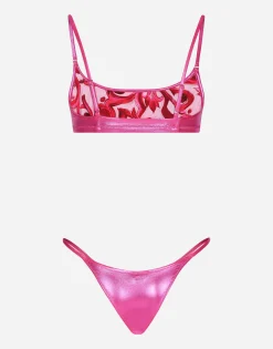 Laminated bralette bikini top