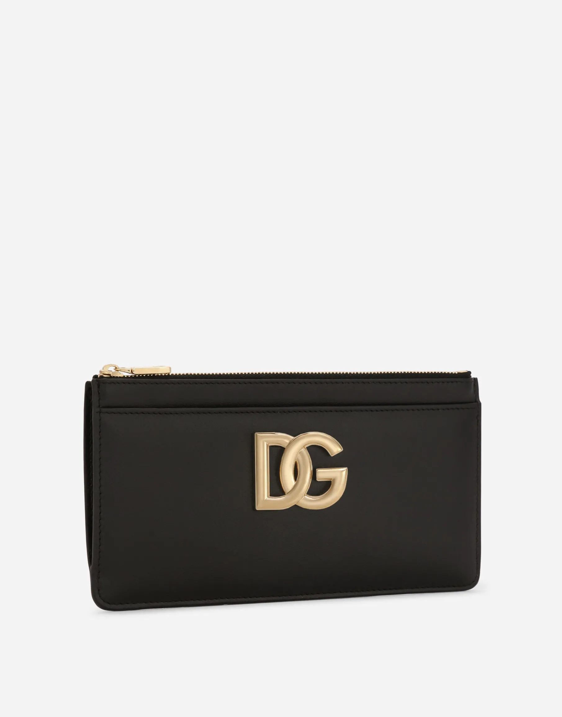 Large calfskin card holder with DG logo
