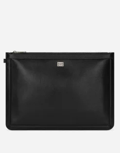 Large calfskin pouch