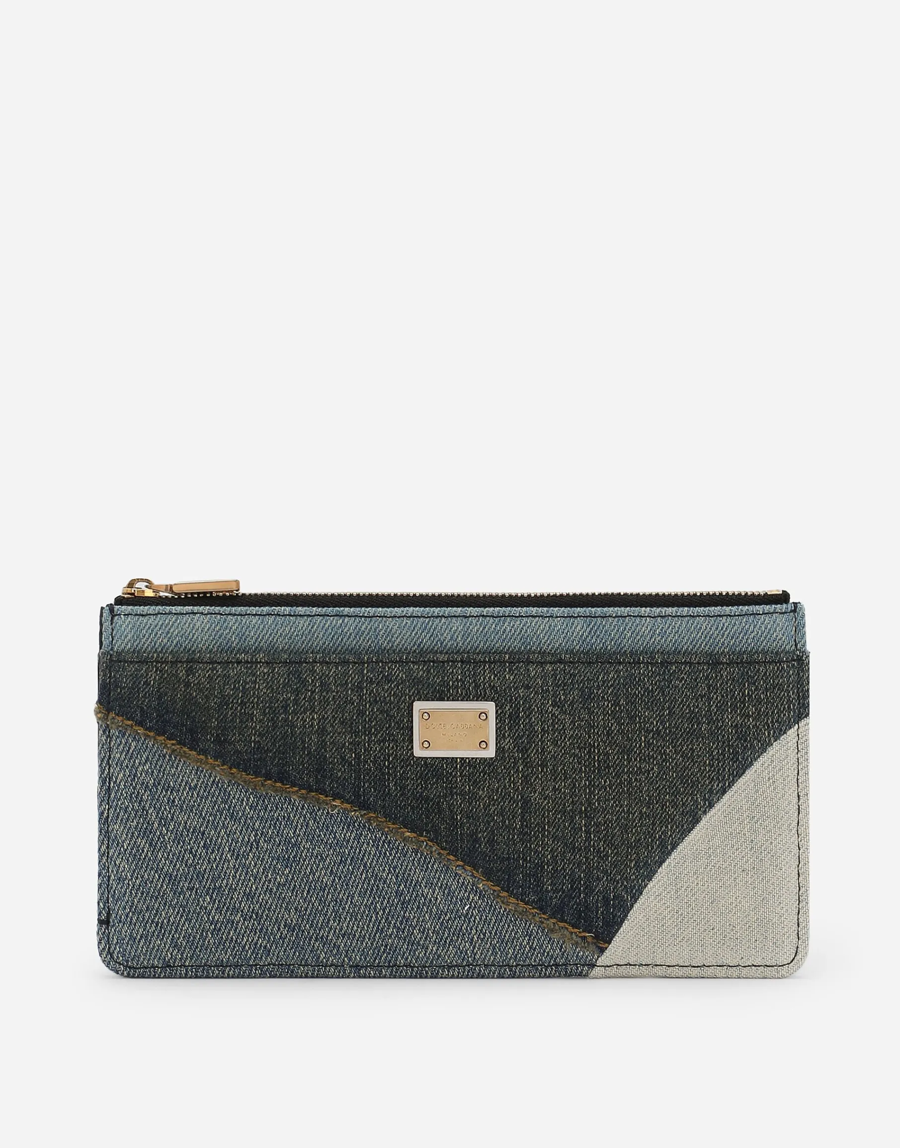 Large denim card holder