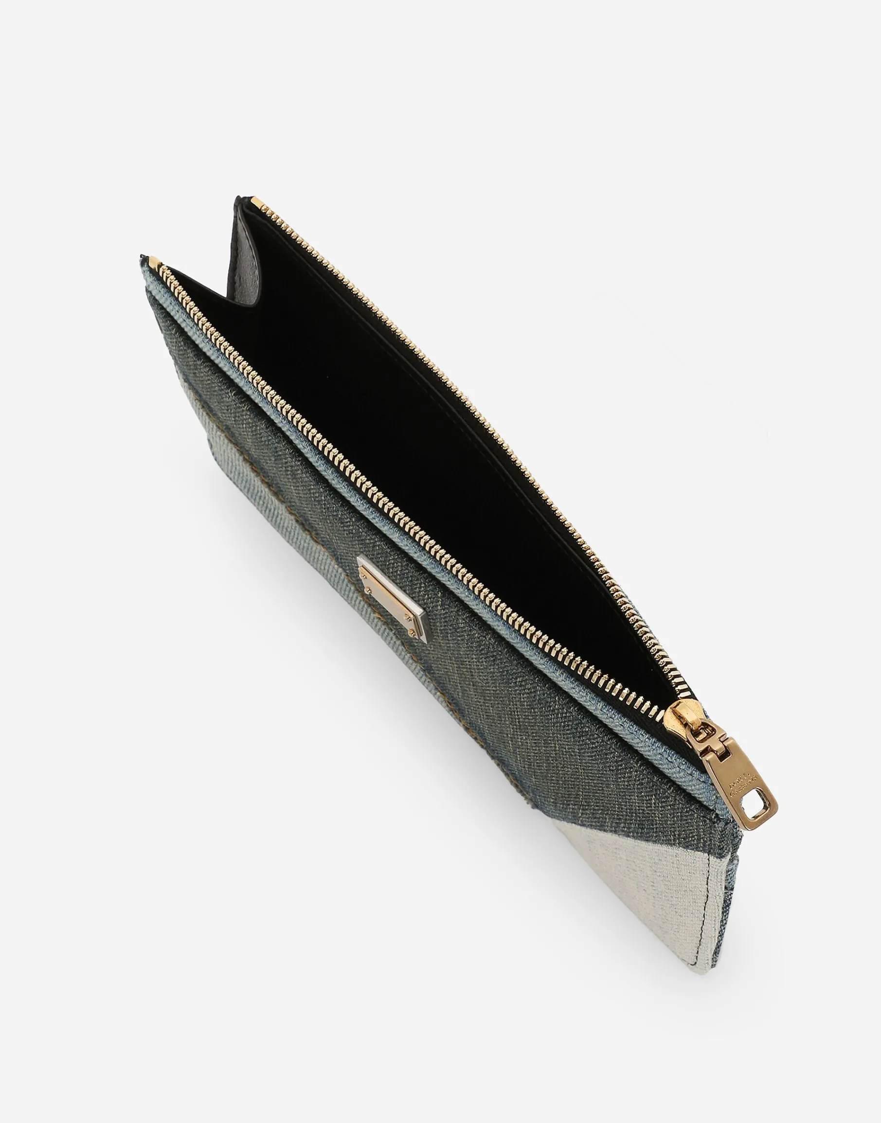 Large denim card holder