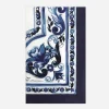 Large majolica-print twill scarf (140 x 140)