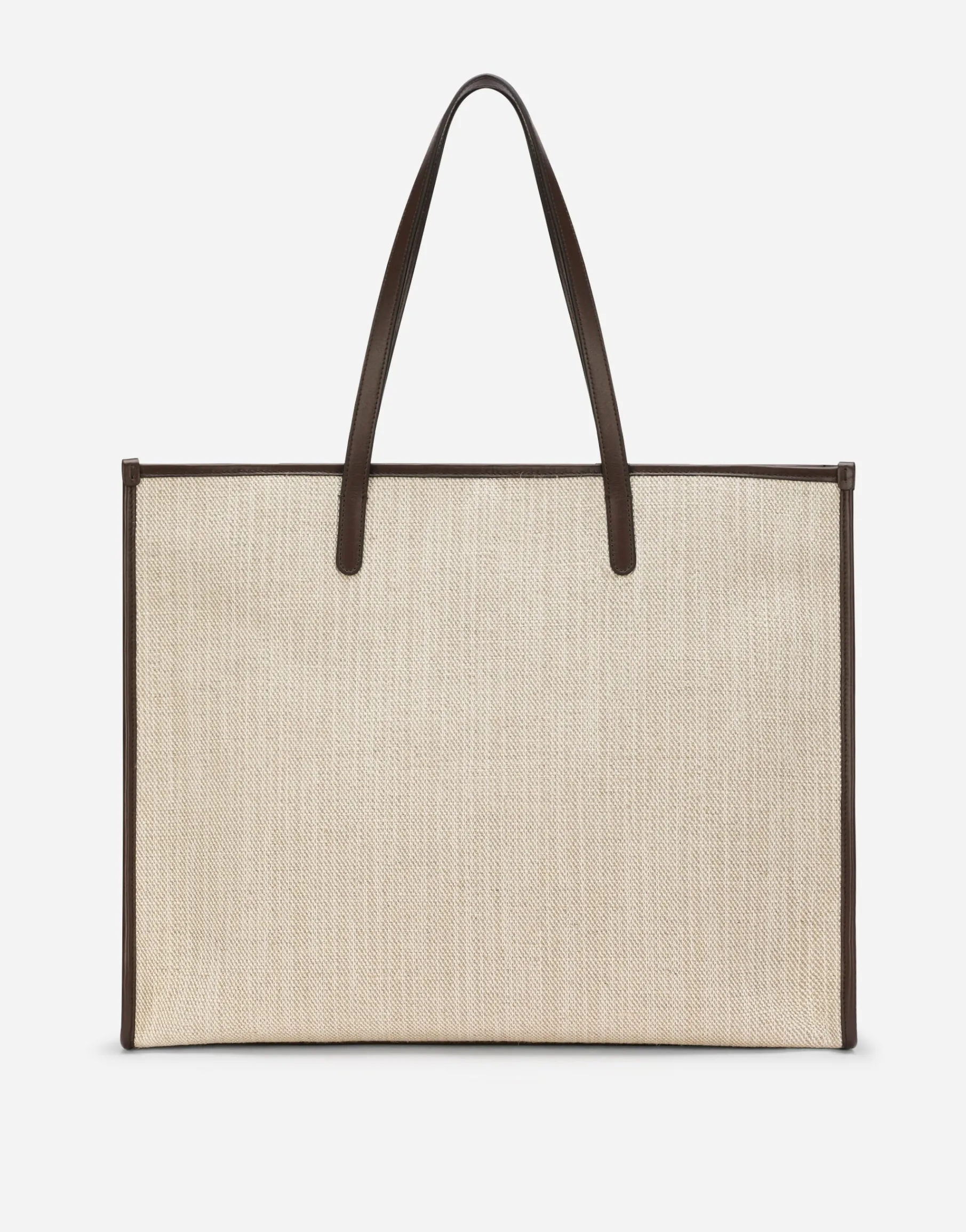 Large structured canvas shopper