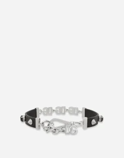 Leather and brass choker