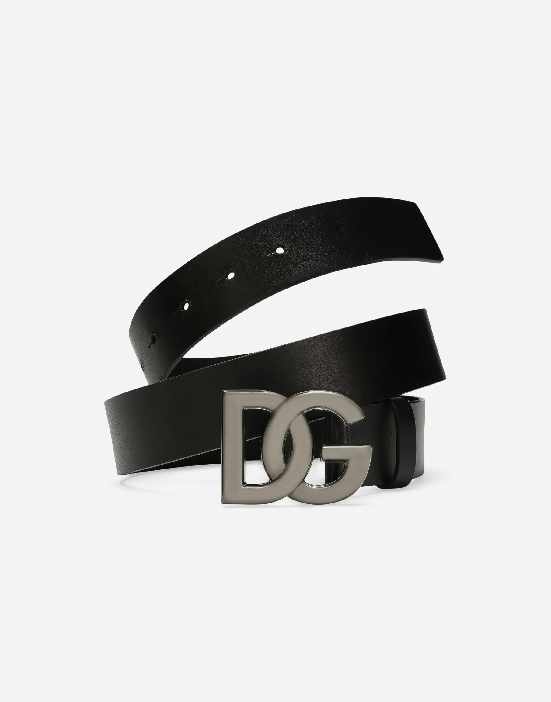 Leather belt with DG logo