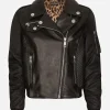 Leather biker jacket