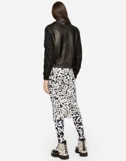 Leather biker jacket