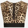 Leopard-print charmeuse top