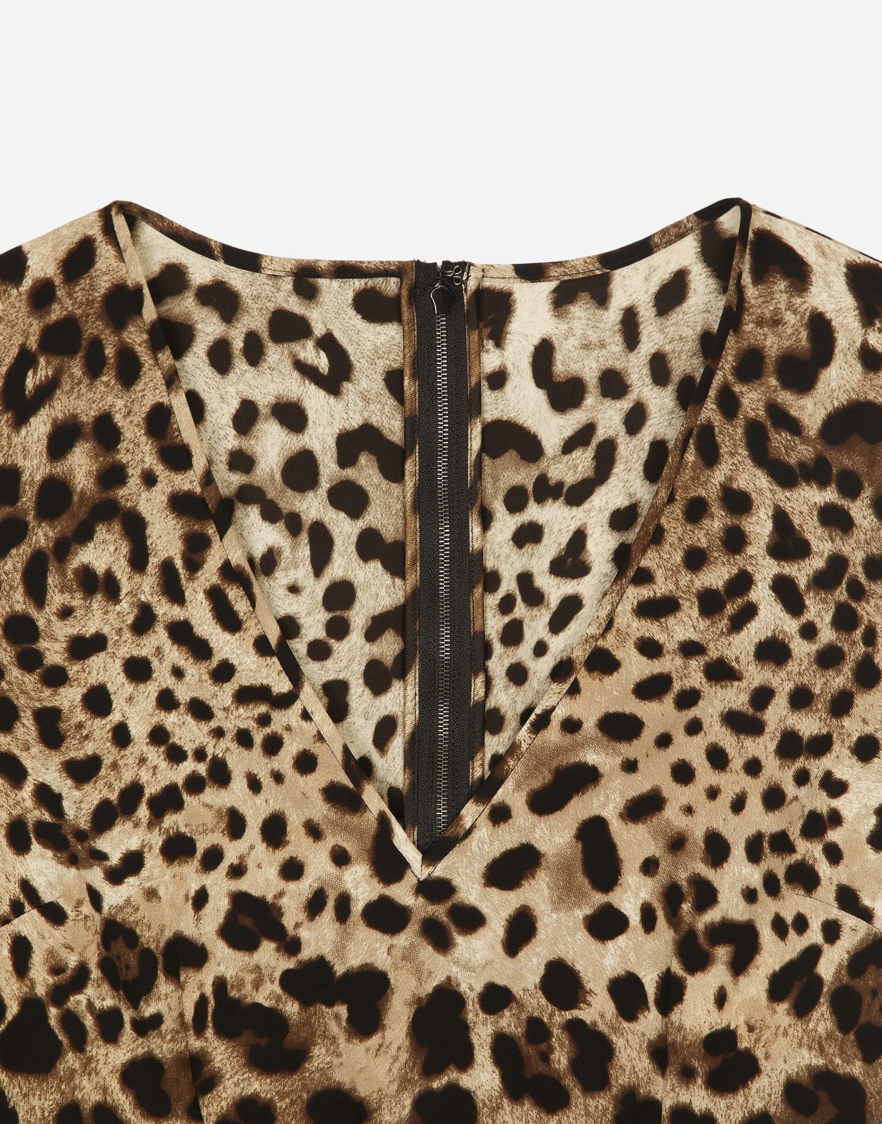 Leopard-print charmeuse top