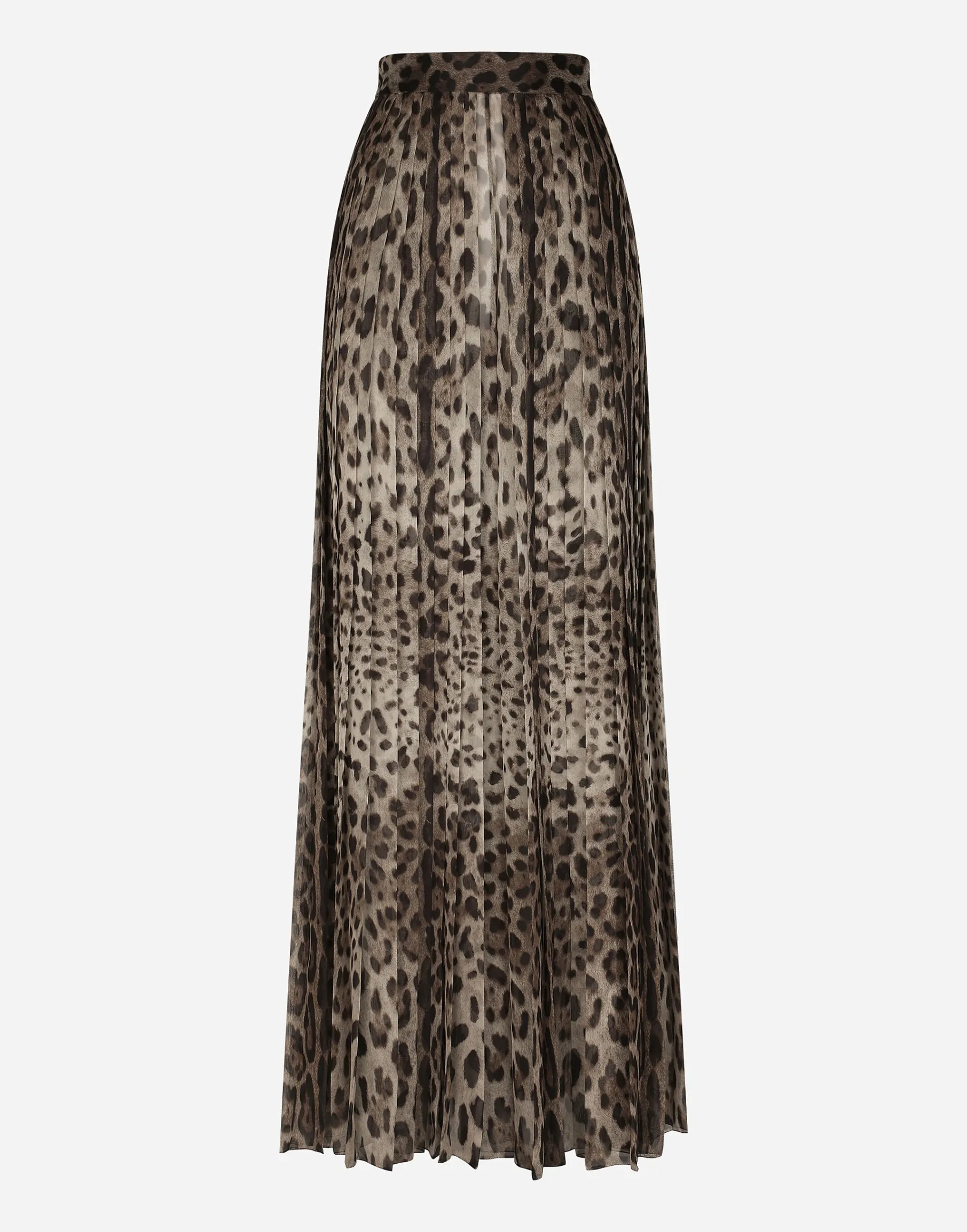 Leopard-print chiffon culottes