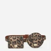 Leopard-print Crespo belt with mini bags