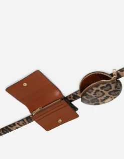 Leopard-print Crespo belt with mini bags