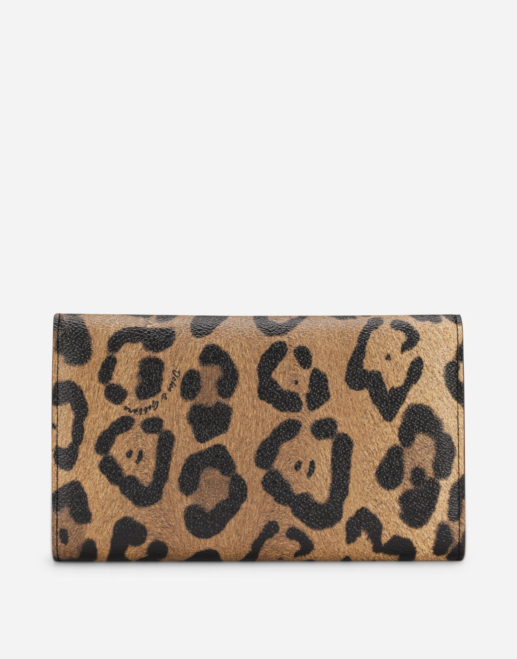 Leopard-print Crespo document holder with branded plate