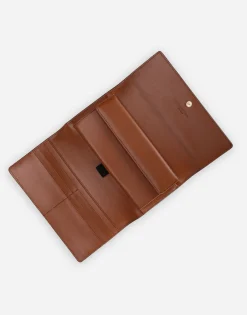 Leopard-print Crespo document holder with branded plate