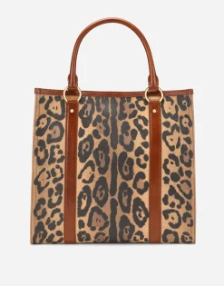 Leopard-print Crespo shopper with branded plate