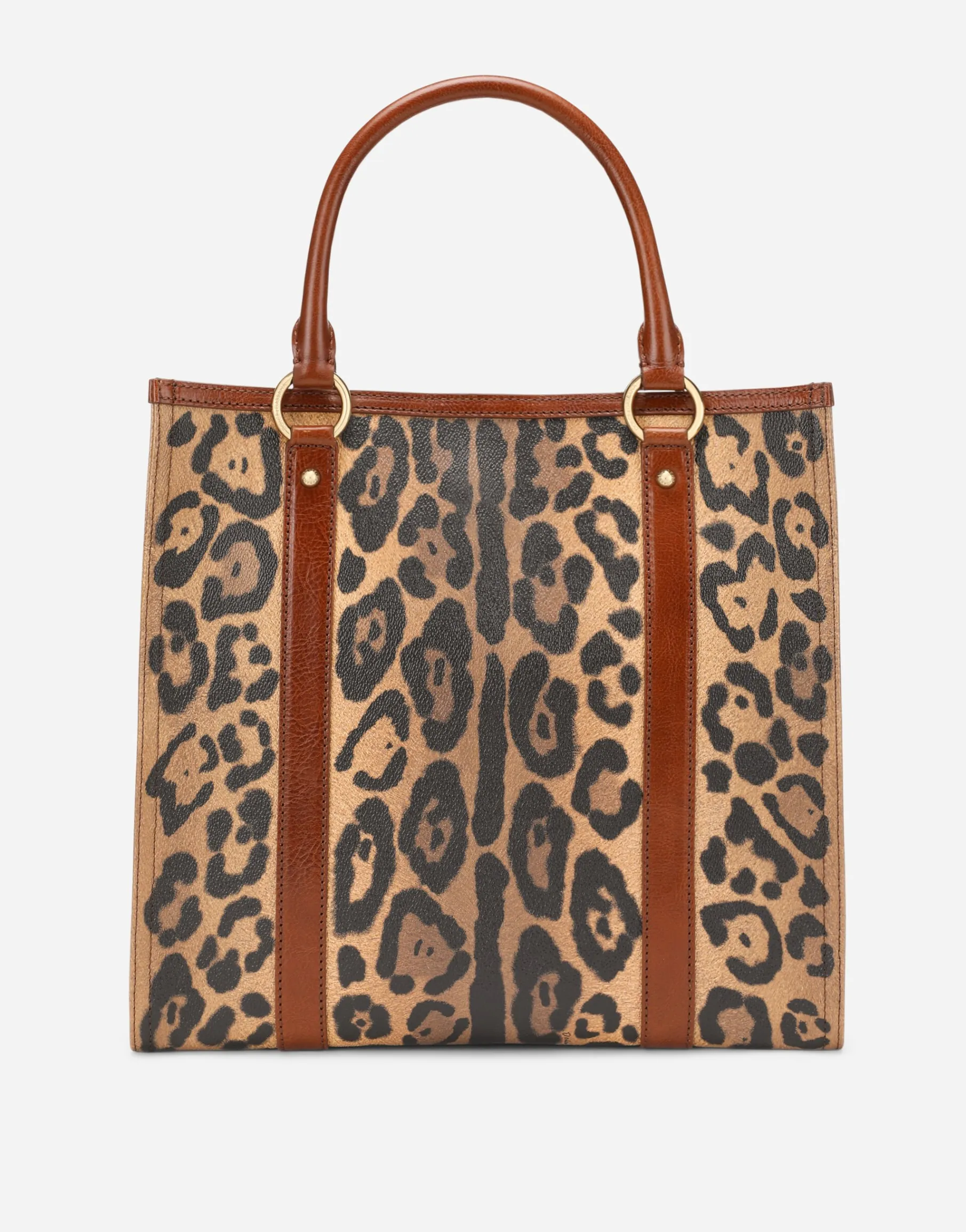 Leopard-print Crespo shopper with branded plate