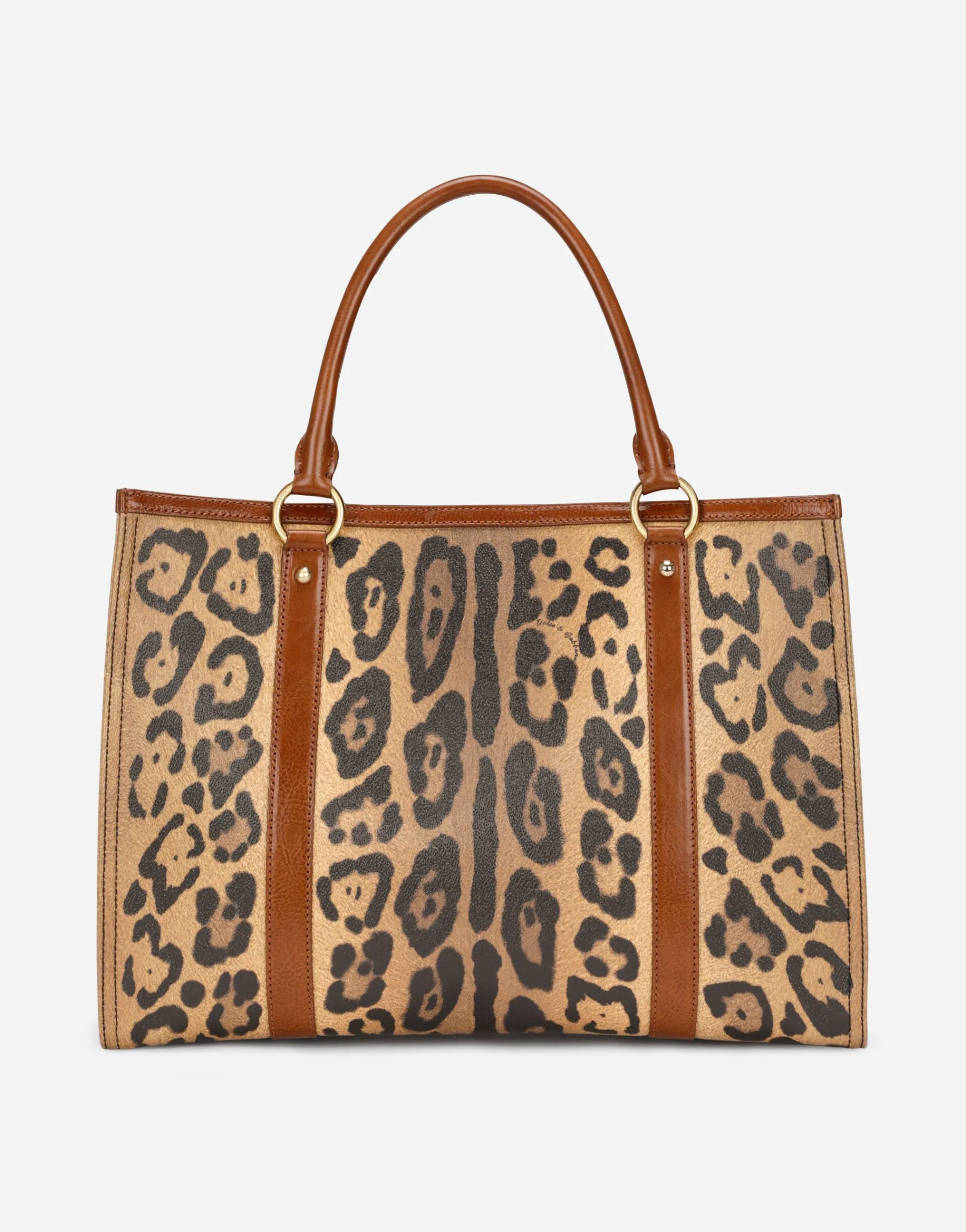 Leopard-print Crespo shopper with branded plate
