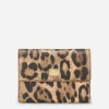 Leopard-print Crespo zip-around wallet with branded plate