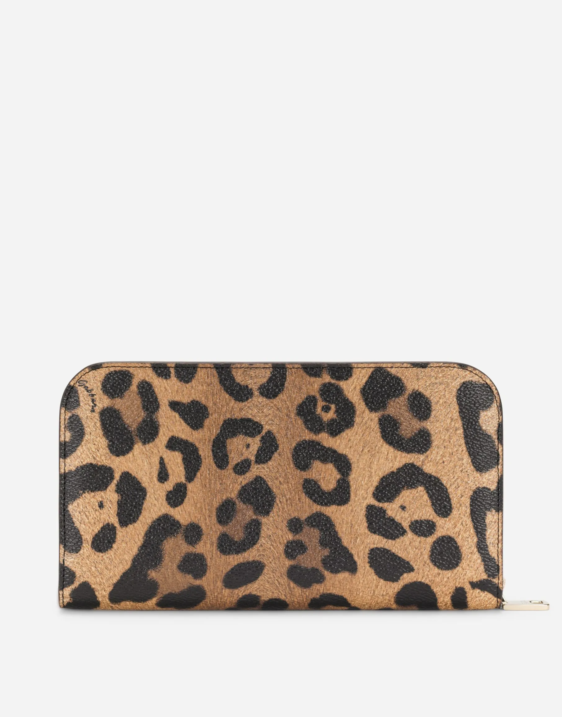 Leopard-print Crespo zip-around wallet with branded plate