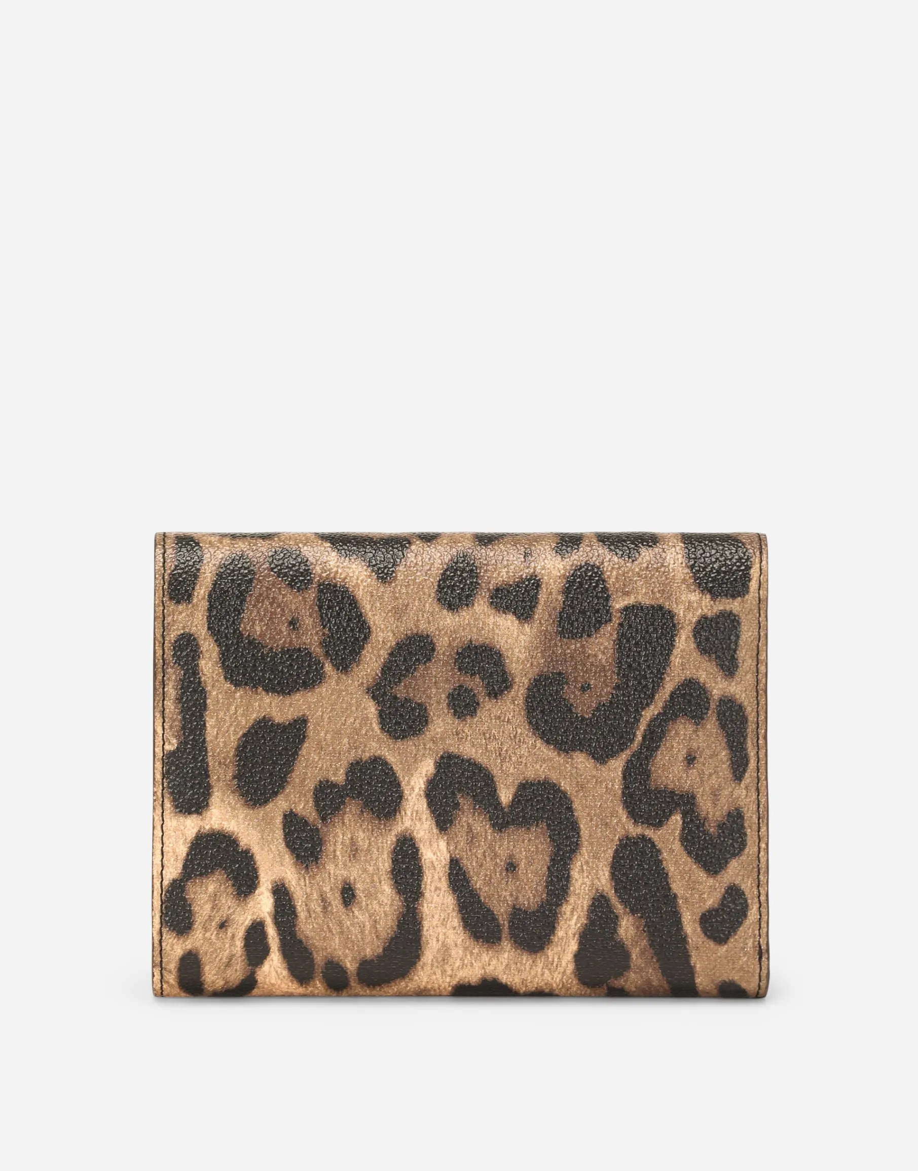 Leopard-print Crespo zip-around wallet with branded plate