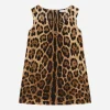 Leopard-print interlock midi dress