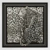 Leopard-print silk twill foulard (90x90)