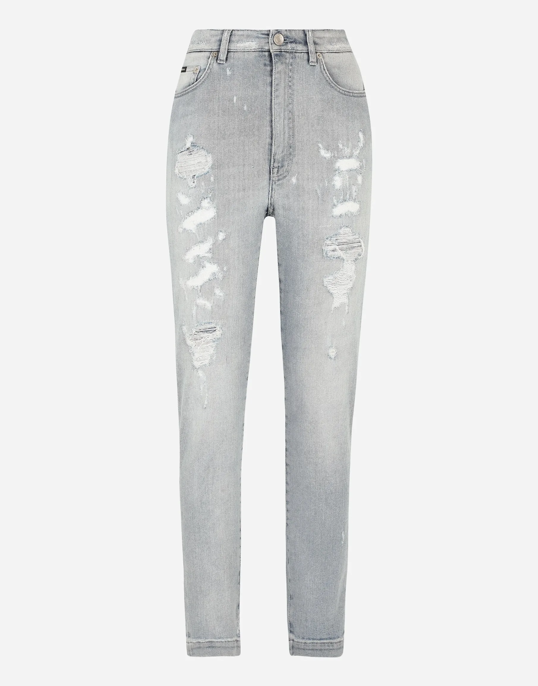 Light blue denim Grace jeans with ripped details
