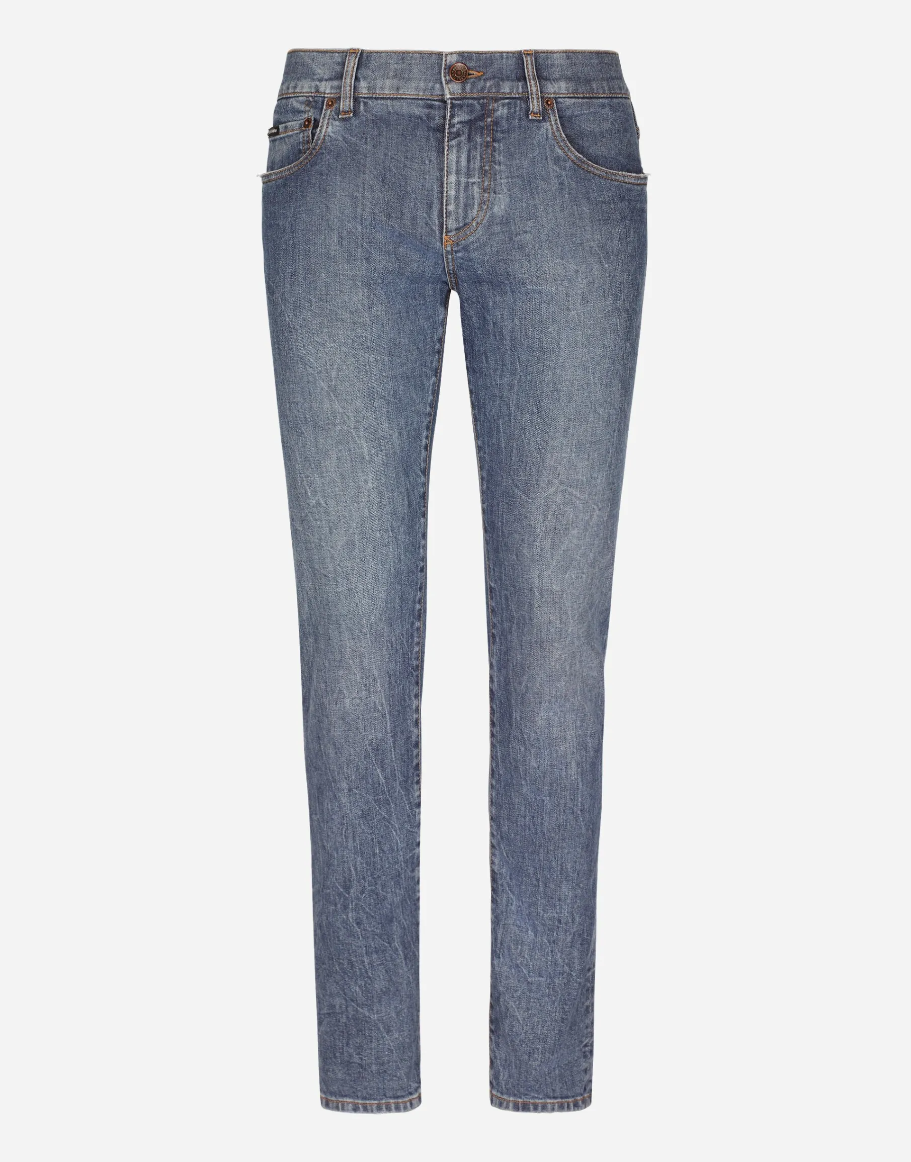 Light blue wash skinny stretch jeans