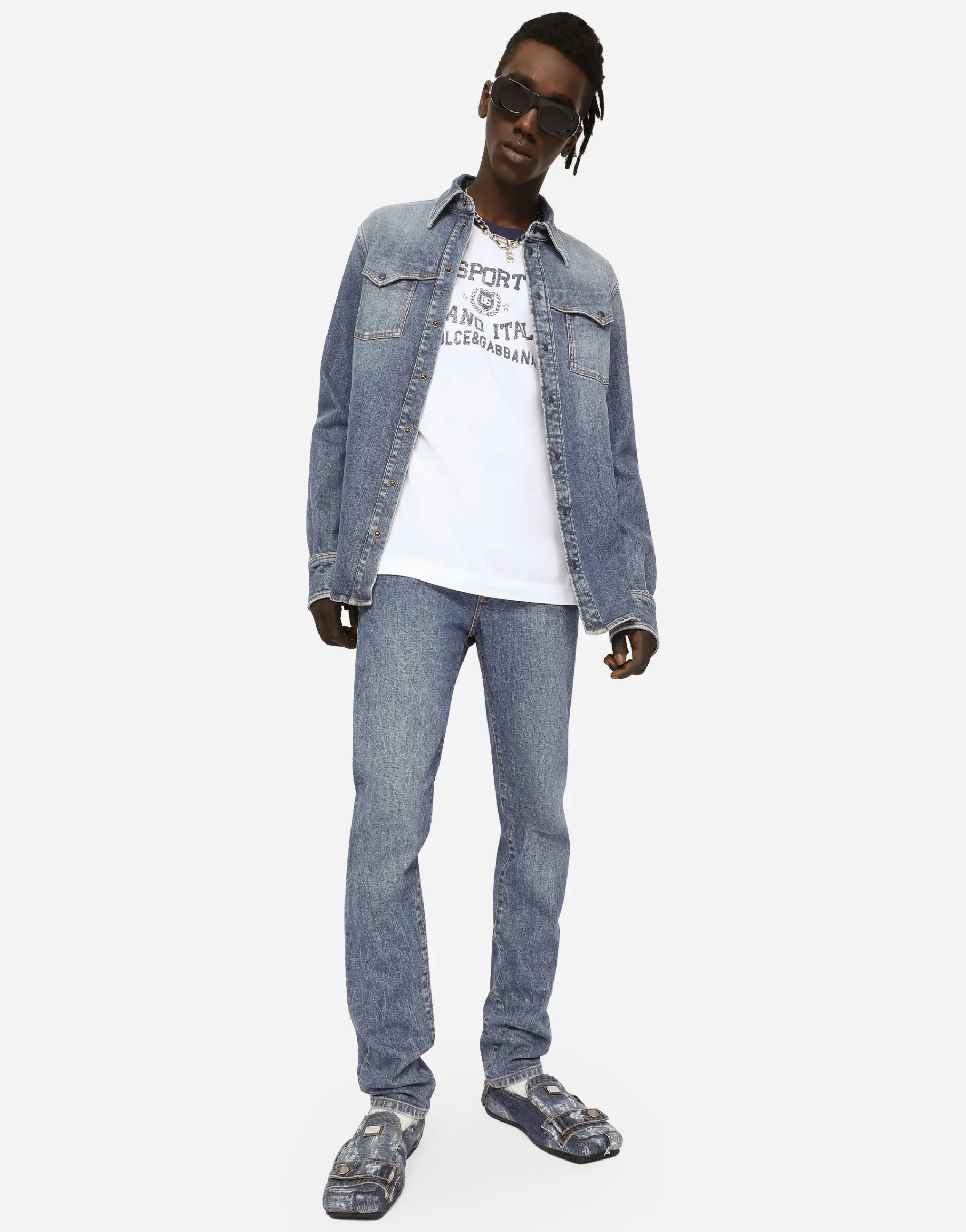 Light blue wash skinny stretch jeans