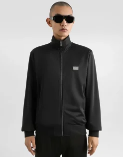 Light nylon jacket with branded tag