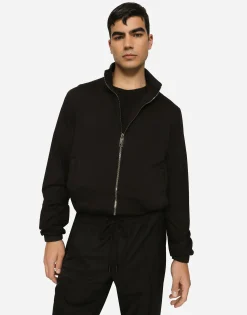 Light nylon jacket with branded tag