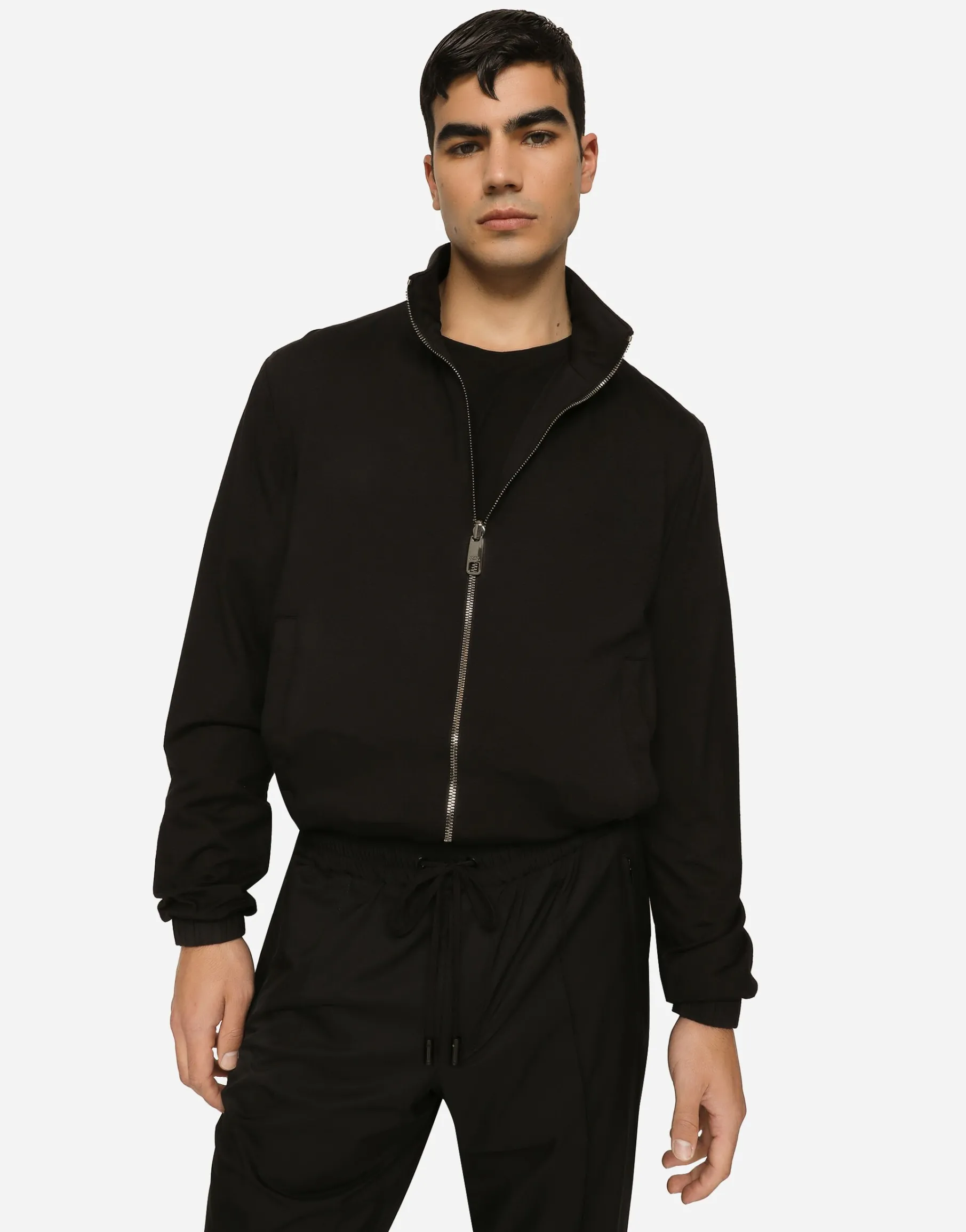 Light nylon jacket with branded tag