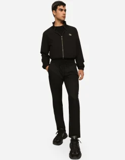 Light nylon jacket with branded tag
