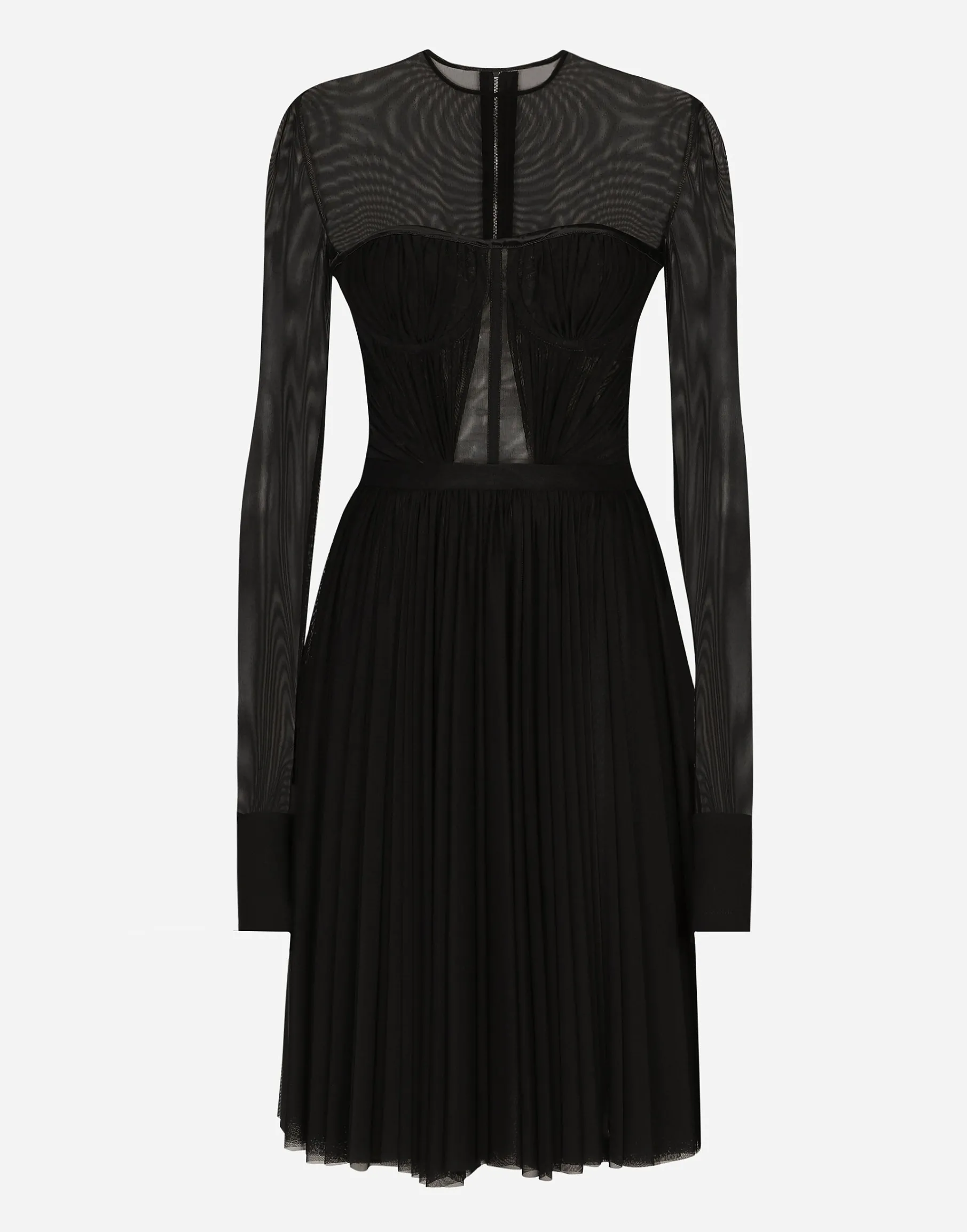Light tulle dress with corset details