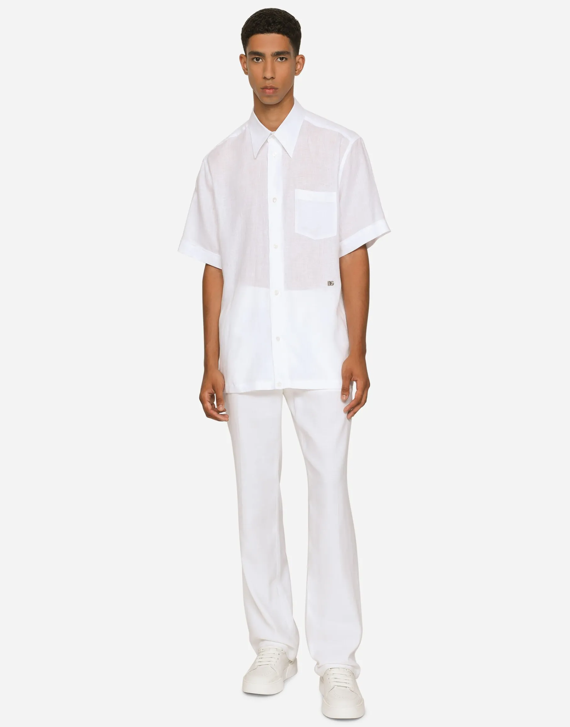 Linen Hawaiian shirt with DG hardware
