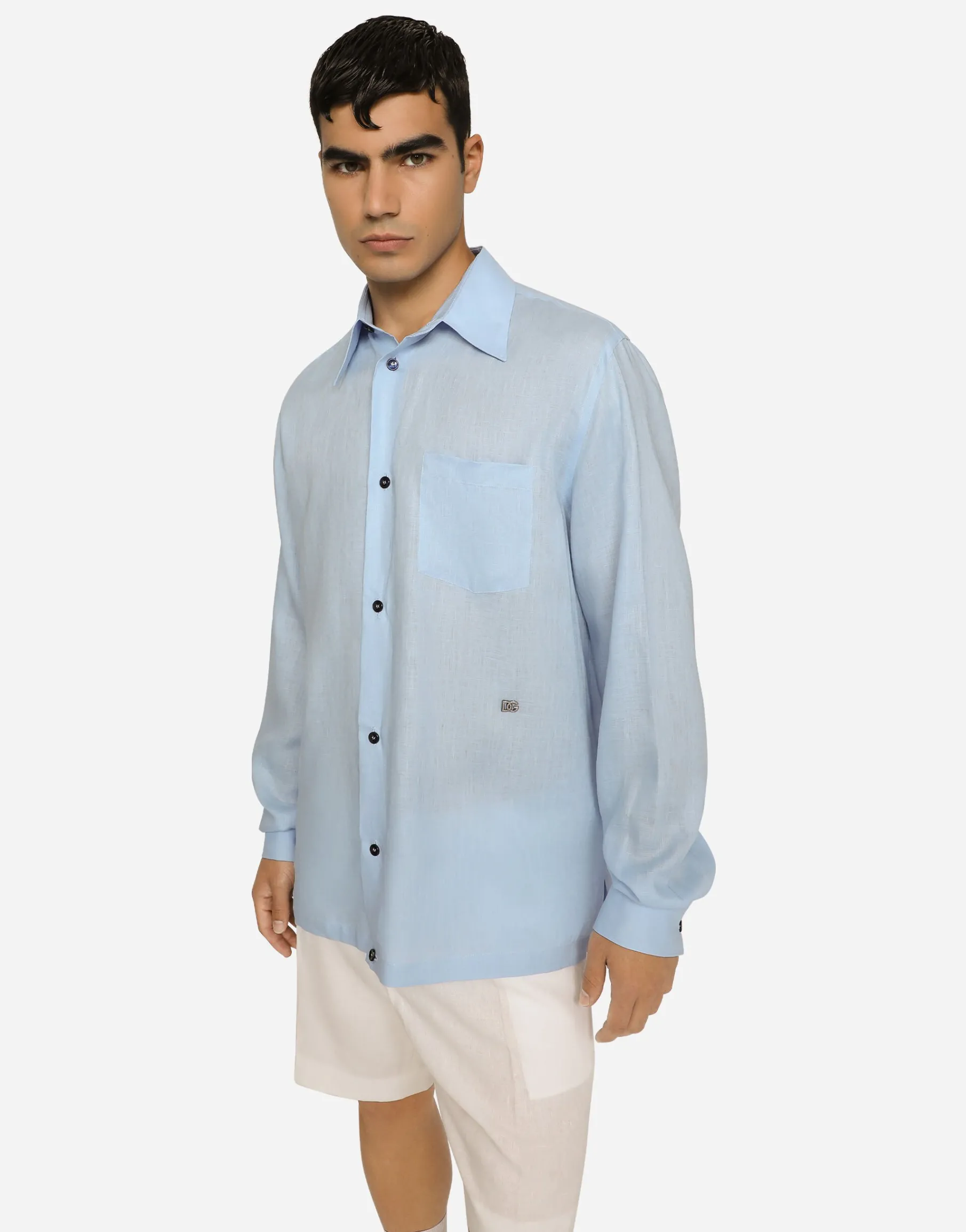 Linen Hawaiian shirt with DG hardware
