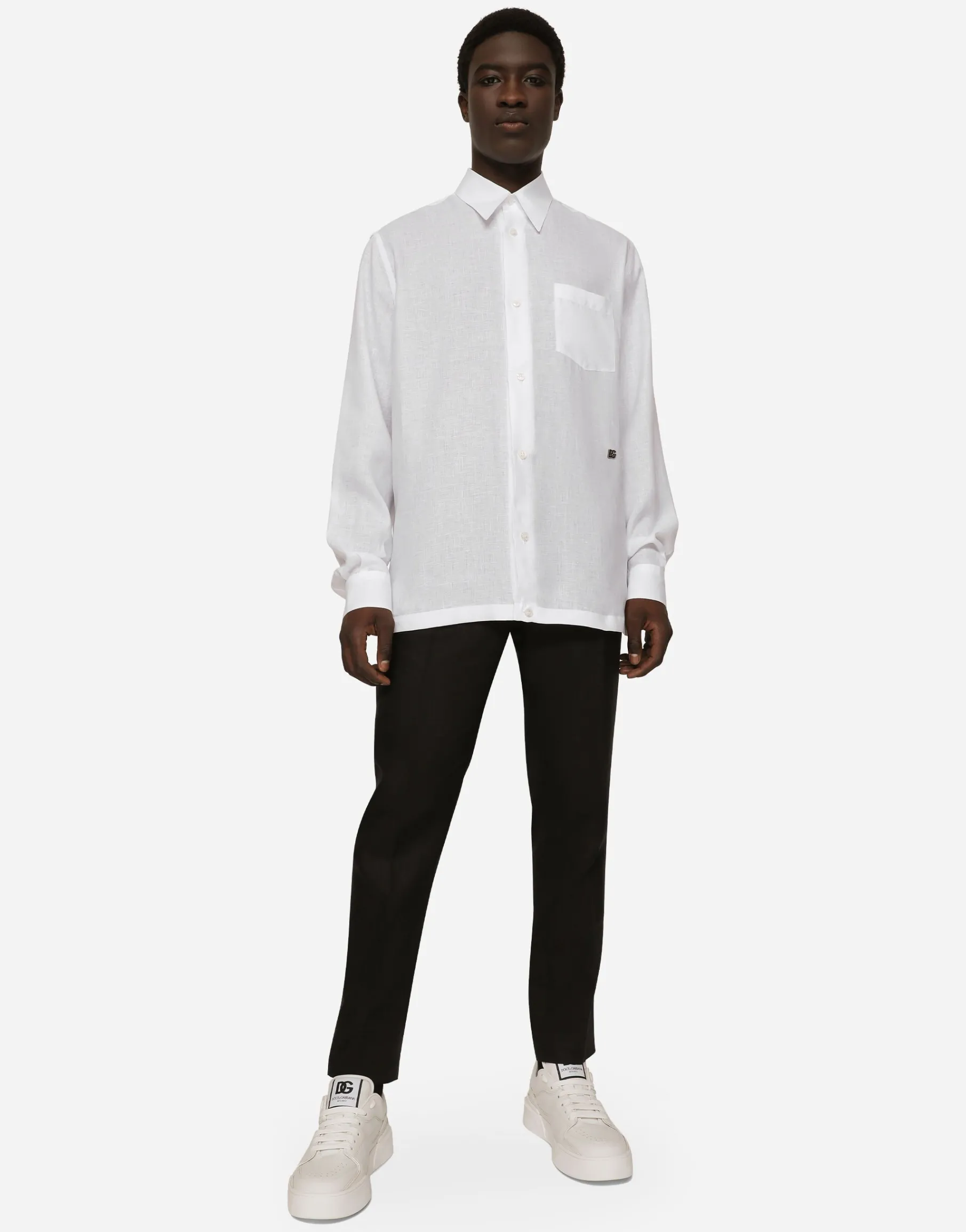 Linen Hawaiian shirt with DG hardware