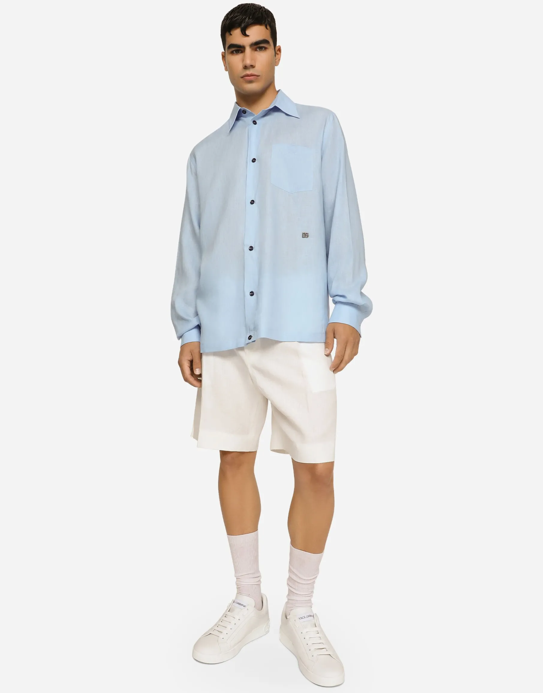 Linen Hawaiian shirt with DG hardware