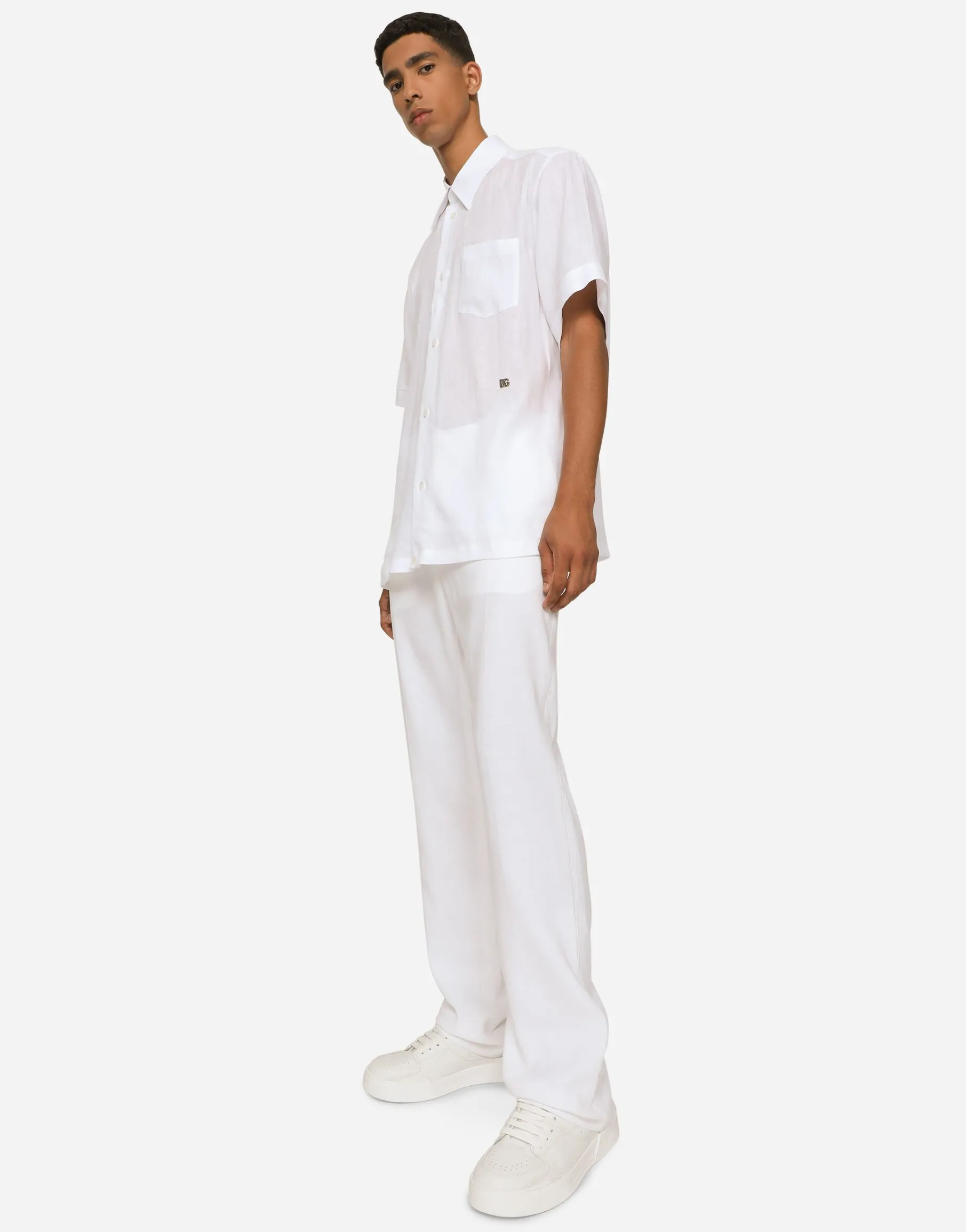 Linen Hawaiian shirt with DG hardware
