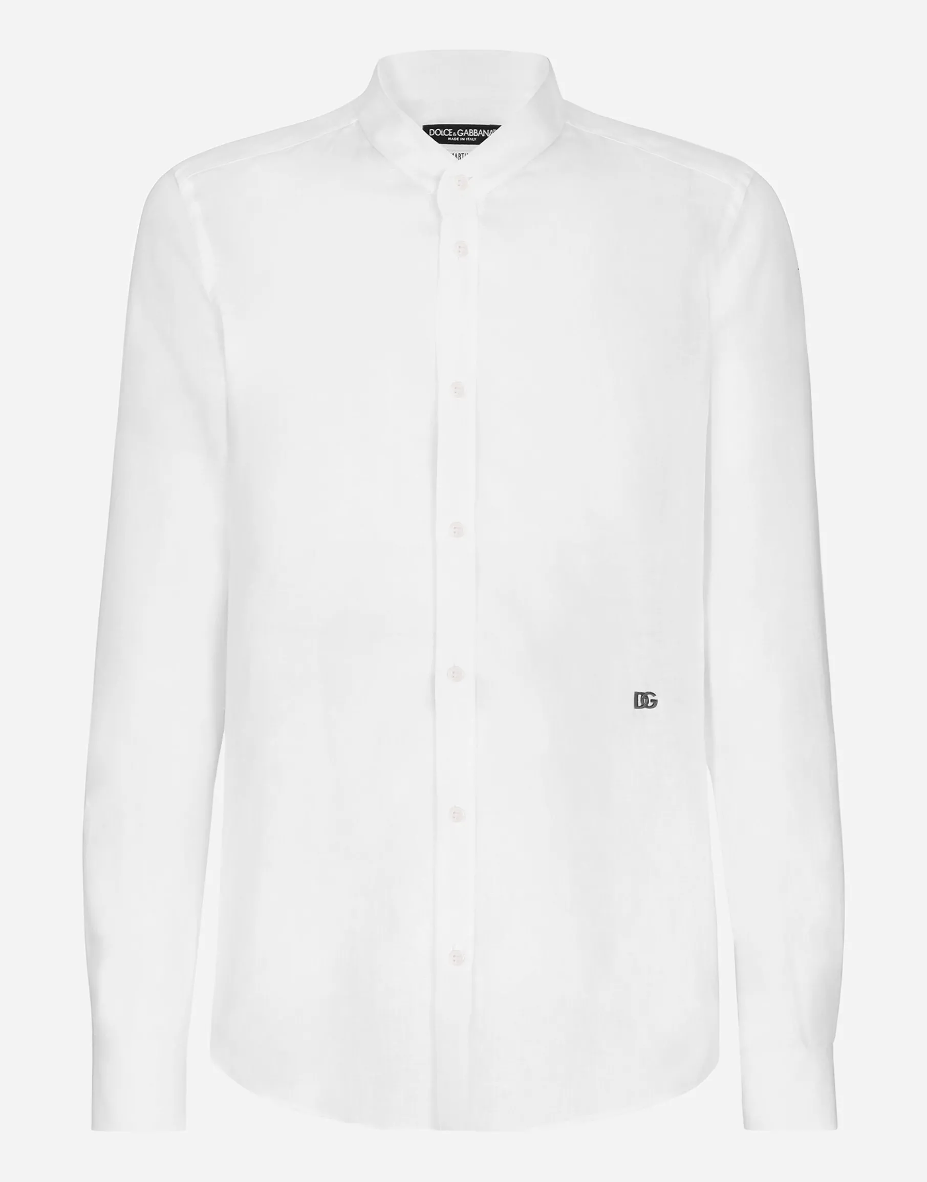 Linen Martini-fit shirt with DG hardware