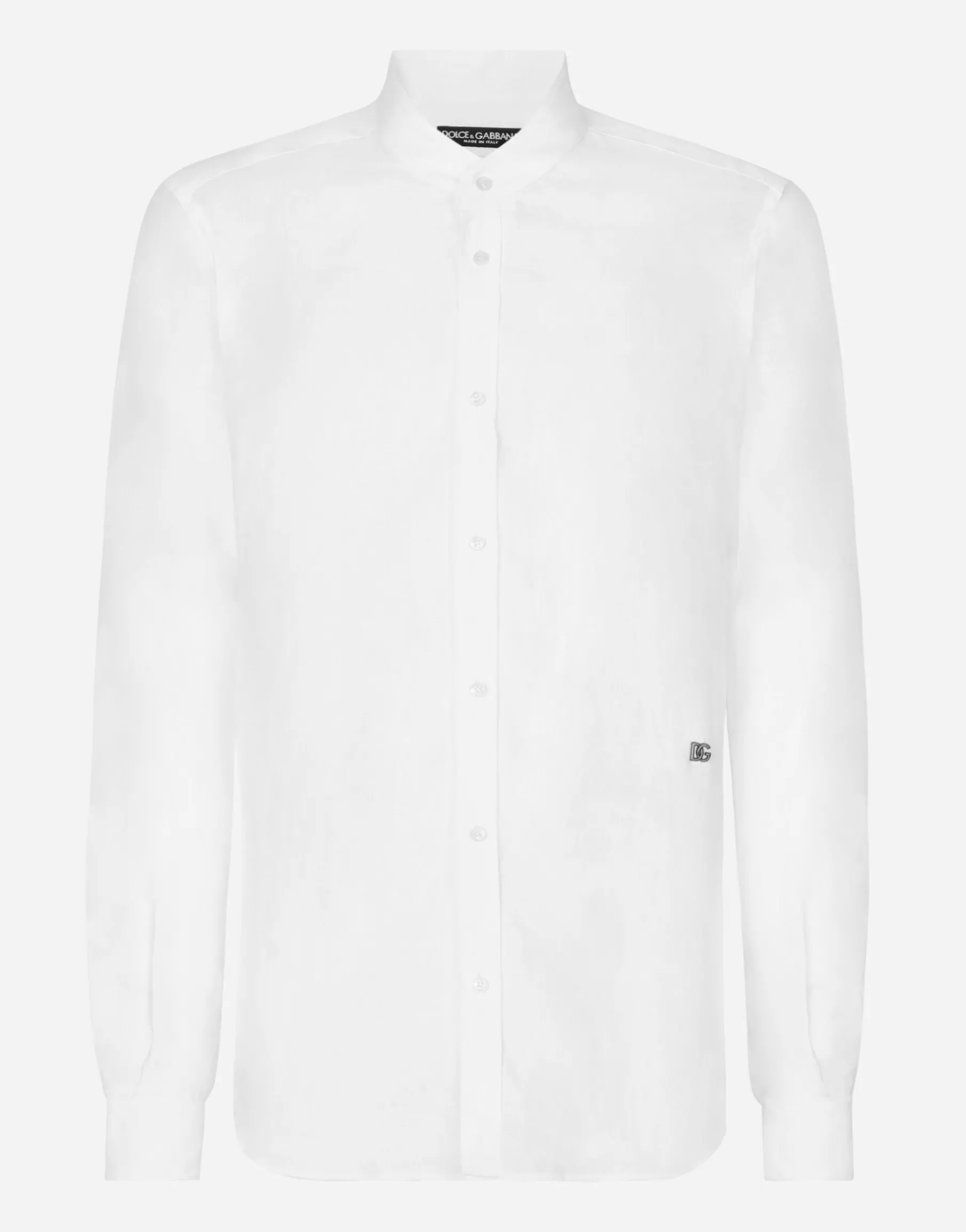 Linen Martini-fit shirt with DG hardware