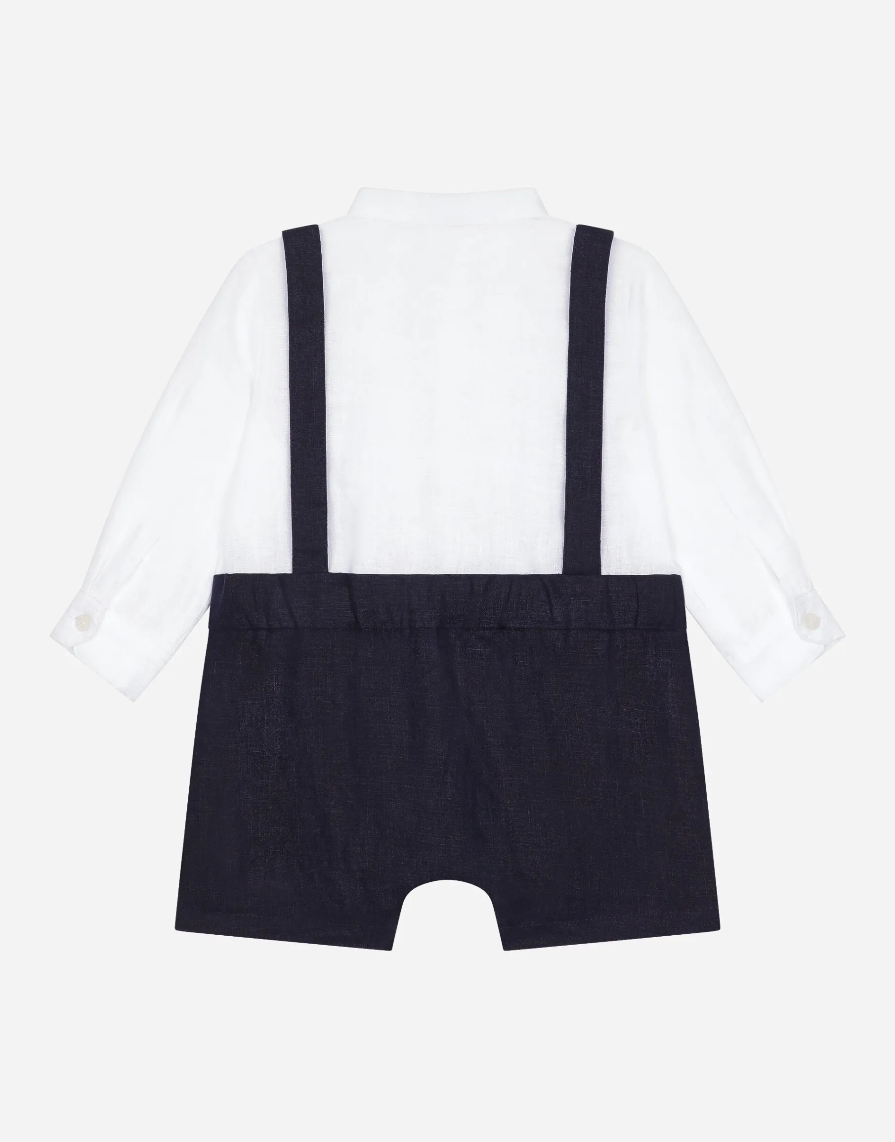 Linen onesie with braces
