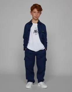 Linen shirt with logo tag