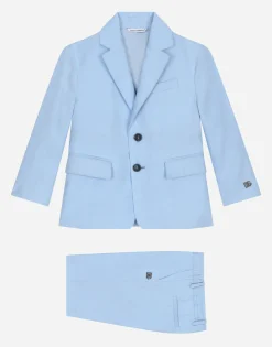 Linen single-breasted suit