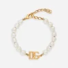 Link bracelet with pearls and DG logo