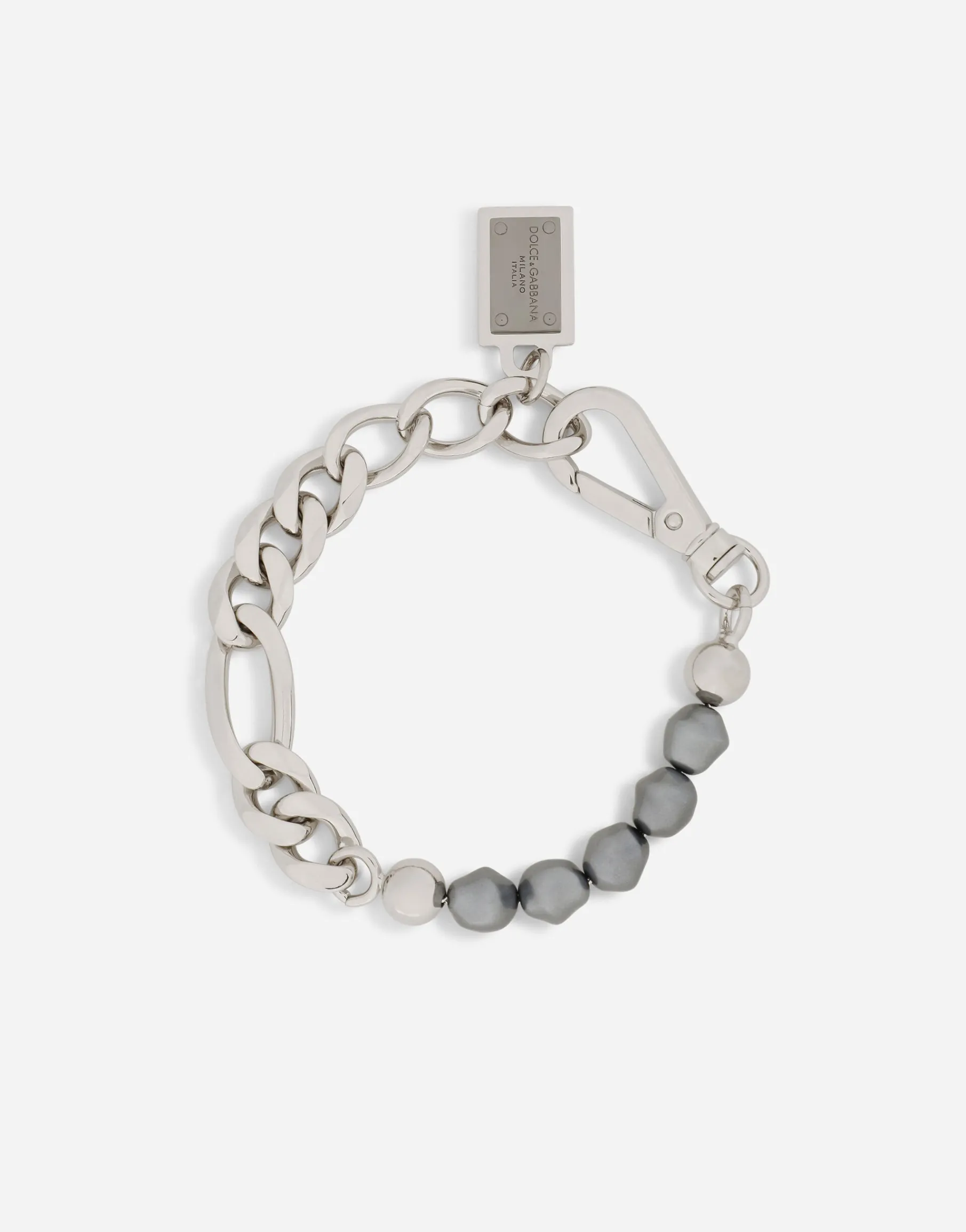 Link bracelet with pearls and DG logo