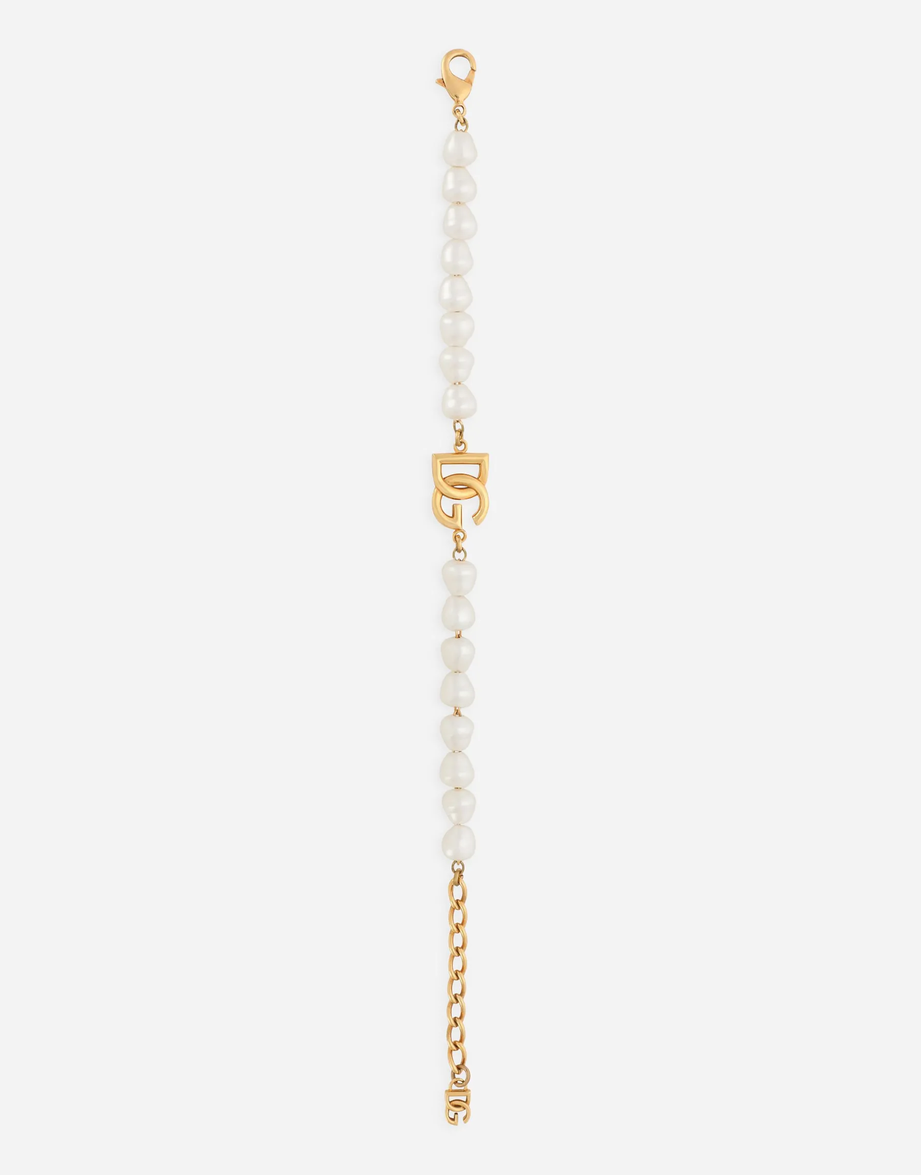Link bracelet with pearls and DG logo
