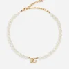 Link necklace with pearls and DG logo